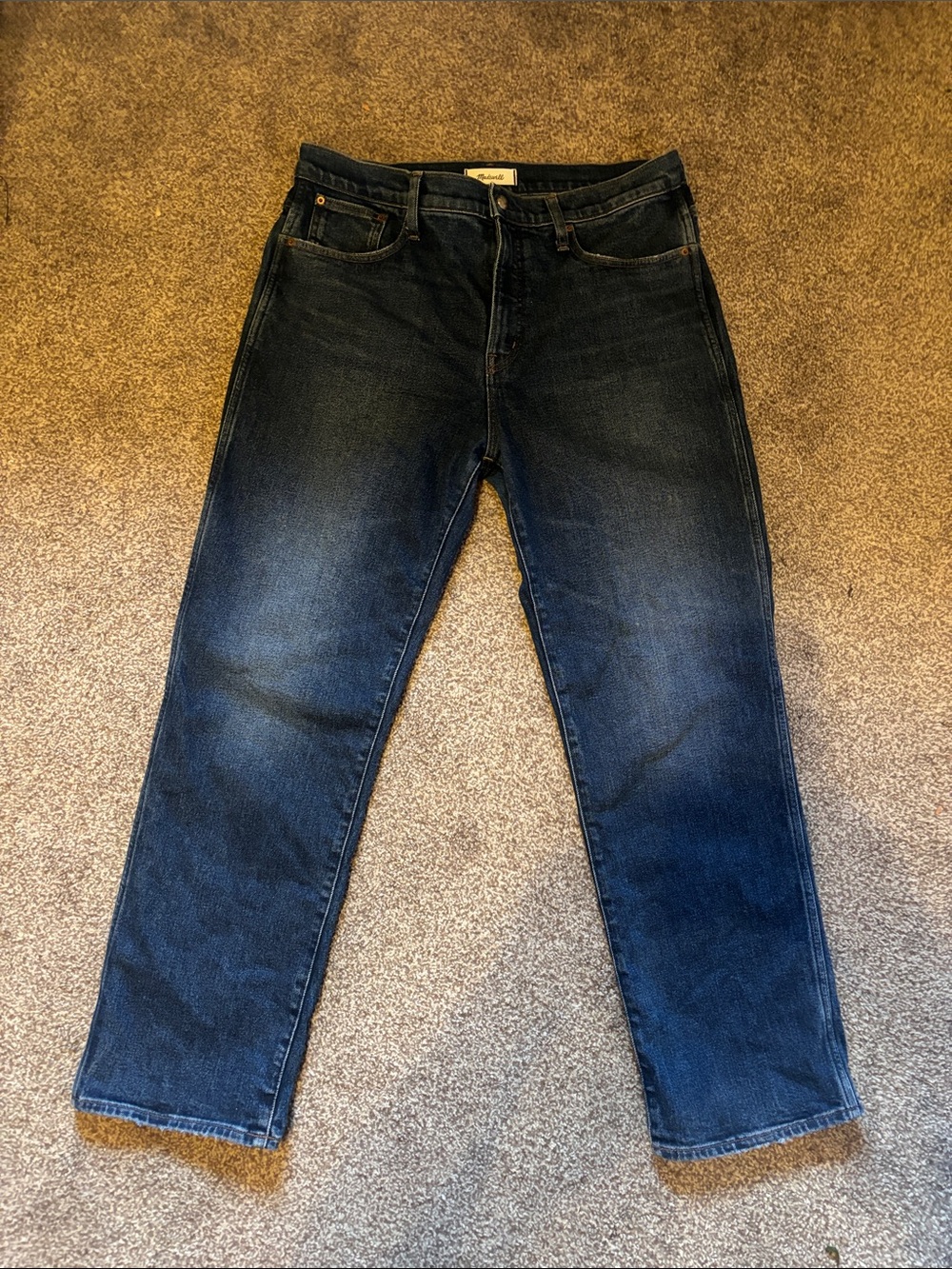 MADEWELL Women’s Dark Blue Longline Straight Jeans - Size 31